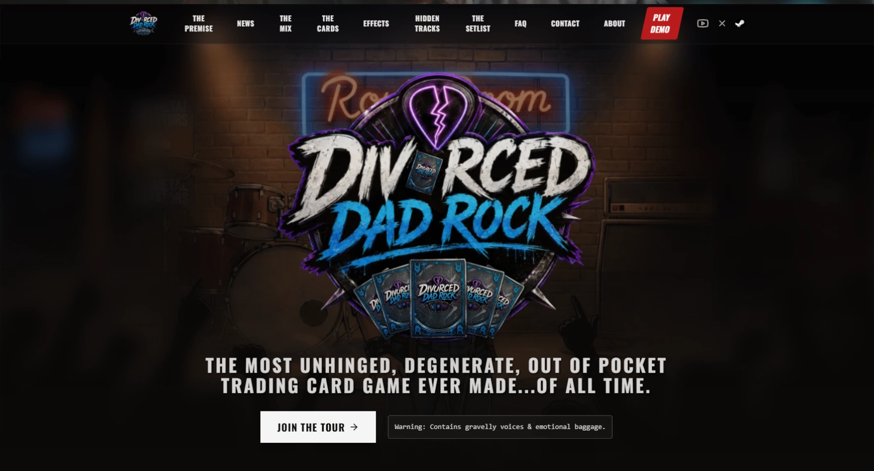 Divorced Dad Rock Website Screenshot